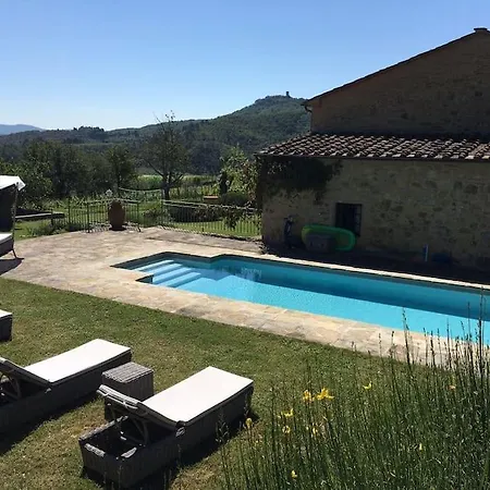 Panoramic View From Stone Apartment- Pool And A/c * Montevarchi